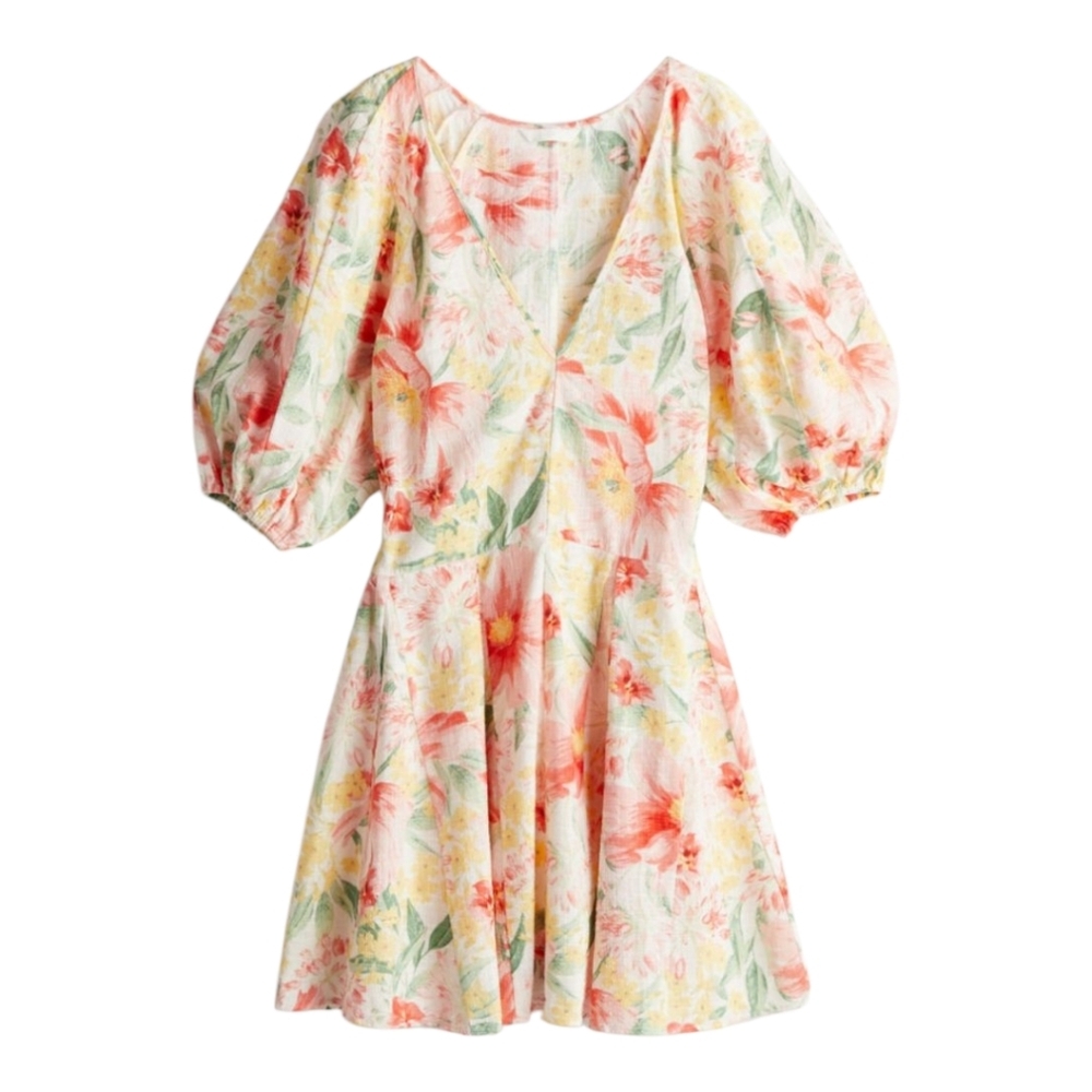 H&M Floral Flared Skirt Dress - Size M